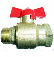 Кран шаровой DN 15; PN1,6 МПа; 11Б27п7, ц (вода) р/б