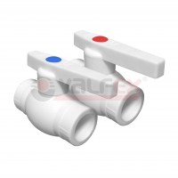 Кран шаровой полнопроходной PP-R 32 (цвет серый)